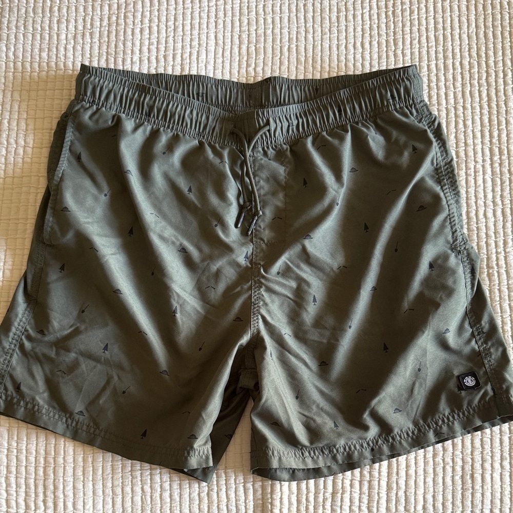 Element Forest Green Swim Board Shorts - Picture 1 of 9